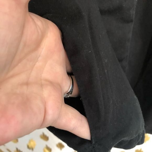 Roxy 3/4 Bell Sleeve Round Collar Button Accent Black Twill Jacket Womens Medium - Picture 7 of 8